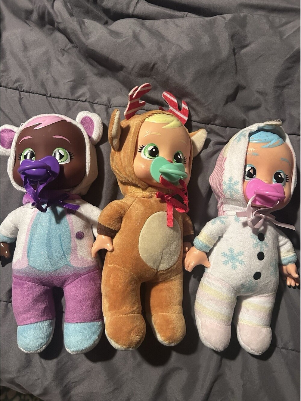 Holly Jolly Edition 9in 3 Set Cry baby Dolls! Made In 2023! Holiday